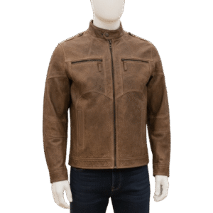 THE RUSTICA GENUINE RUSTI BUFF LEATHER JACKET FOR MEN | DISTRESSED CLASSIC BIKER STYLE