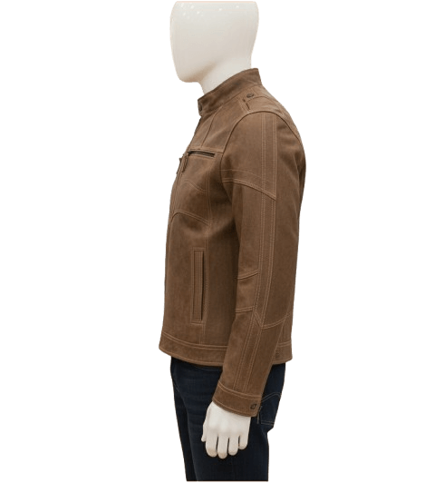 THE RUSTICA GENUINE RUSTI BUFF LEATHER JACKET FOR MEN | DISTRESSED CLASSIC BIKER STYLE