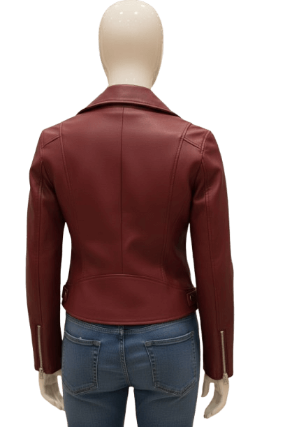 THE SIREN GENUINE LEATHER LADIES BIKER JACKET | ASYMMETRICAL FIT