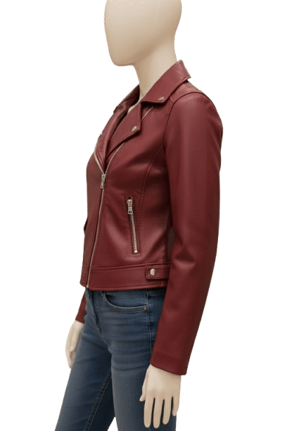 THE SIREN GENUINE LEATHER LADIES BIKER JACKET | ASYMMETRICAL FIT