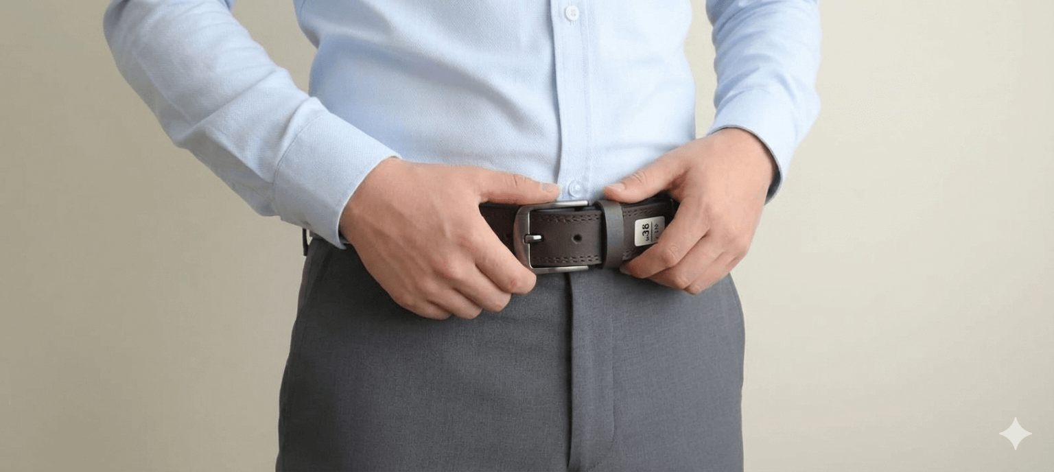 Executive Genuine Leather Dress Belt for Men – Deep Chocolate Brown | Professional Formal & Business Wear