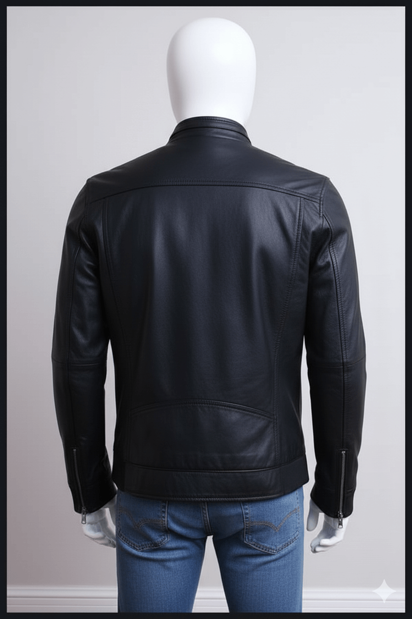 The Urban Commander Premium Genuine Leather Quilted Moto Jacket