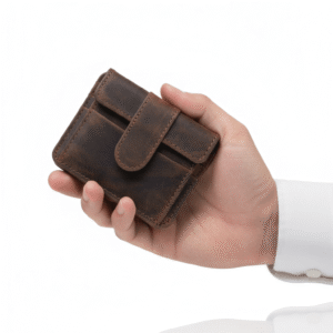 Handmade Distressed Leather Bifold Wallet - Vintage Brown - Guaranteed Pure Leather